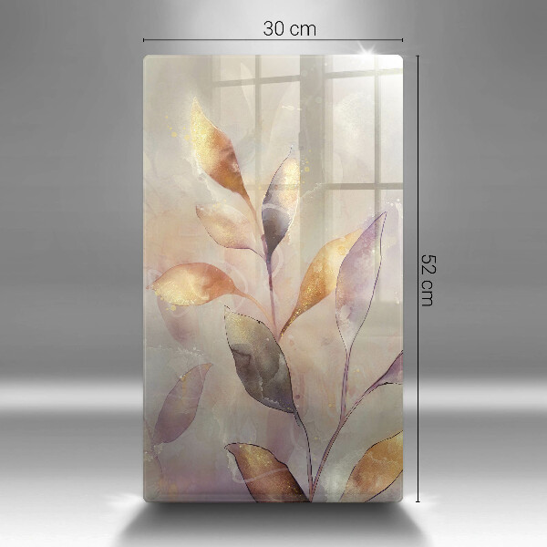 Tábua corte Folhas boho pintadas