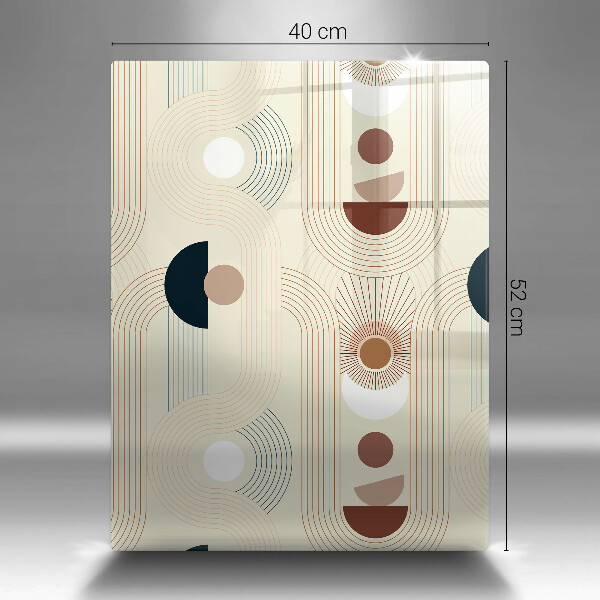 Tábua para cozinha com formas geométricas estilo boho