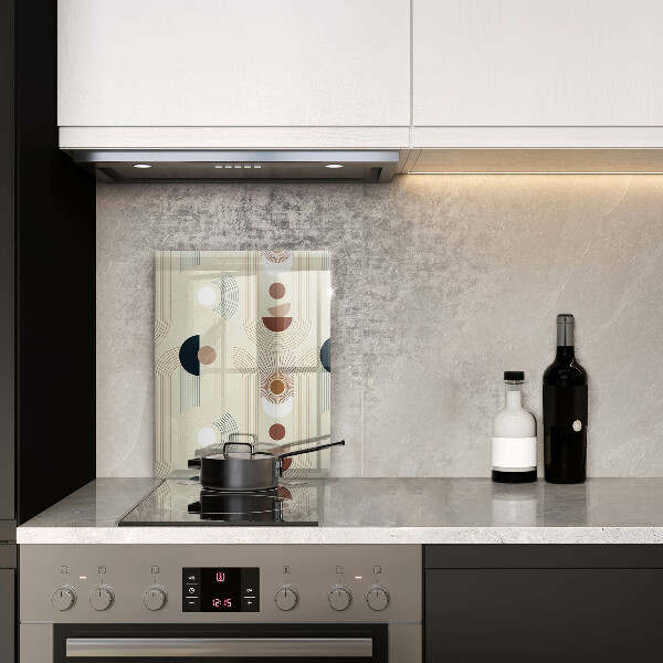 Tábua para cozinha com formas geométricas estilo boho