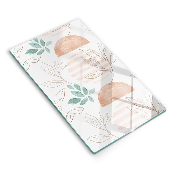 Tábua de corte padrão folha estilo boho