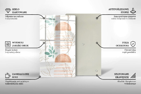 Tábua corte Padrão de folha Boho