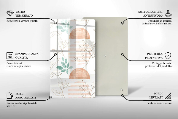 Tábua corte Padrão de folha Boho