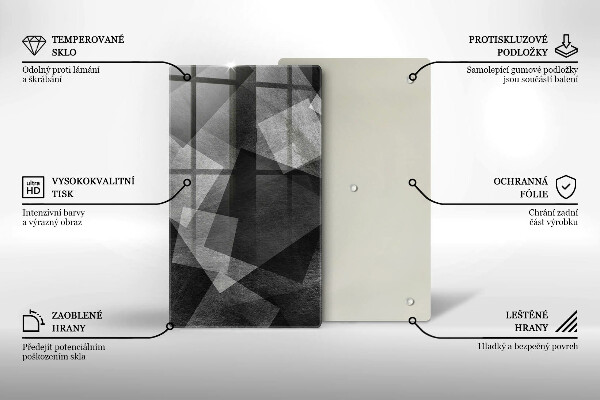 Tábua de cortar alimentos Abstração geométrica