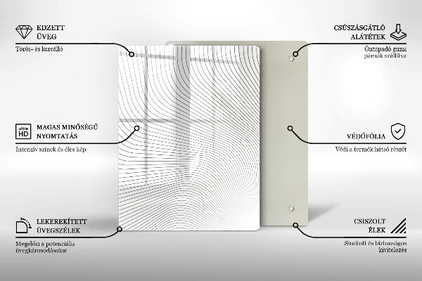Tábua de cortar alimentos Abstração geométrica