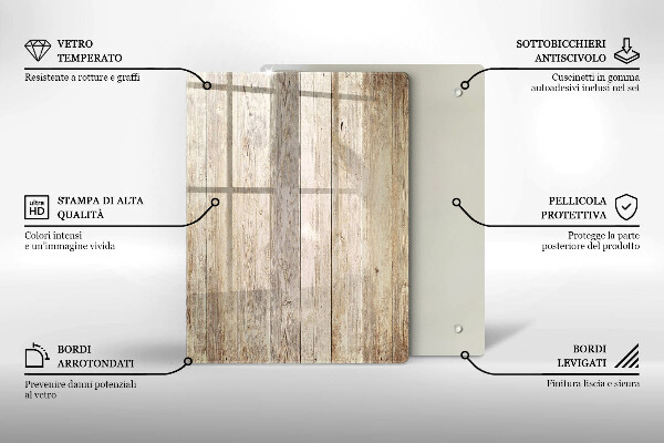 Tábua de cortar de vidro Azul abstrato dourado