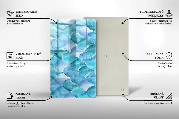 Tábua cozinha Escamas de aquarela