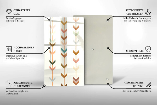 Tábua de corte de vidro Elementos geométricos