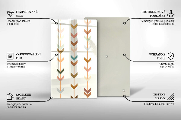 Tábua de corte de vidro Elementos geométricos