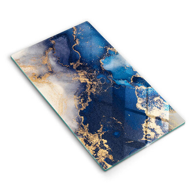 Tábua de cortar de vidro Fundo elegante e dourado