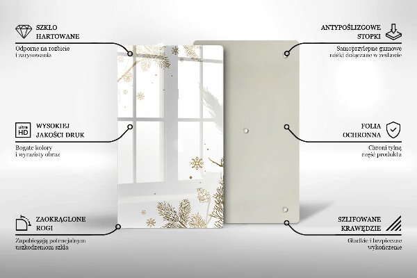 Tábua de cozinha com decoração de inverno