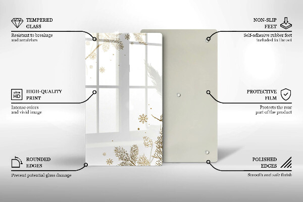 Tábua de cozinha com decoração de inverno