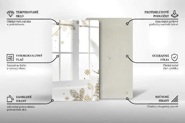Tábua de cozinha com decoração de inverno