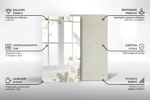 Tábua de cozinha com decoração de inverno