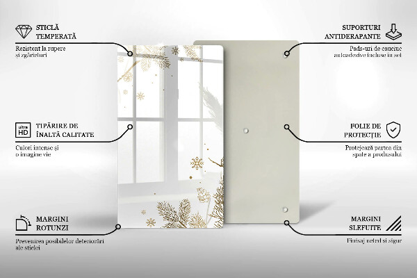 Tábua de cozinha com decoração de inverno