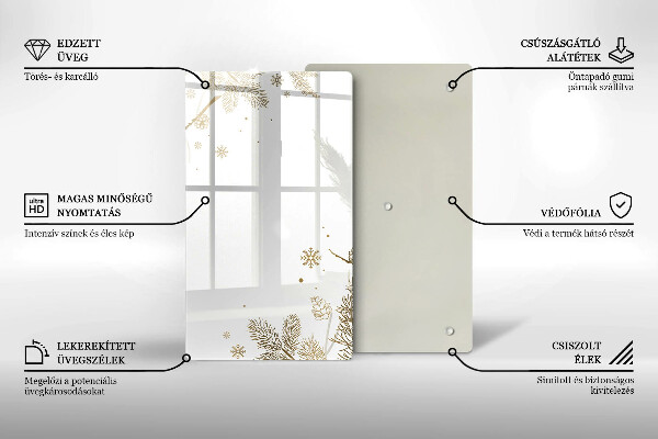 Tábua de cozinha com decoração de inverno