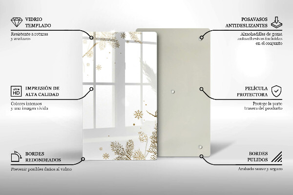 Tábua de cozinha com decoração de inverno