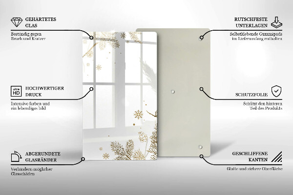 Tábua de cozinha com decoração de inverno