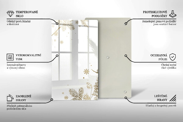 Tábua de cozinha com decoração de inverno