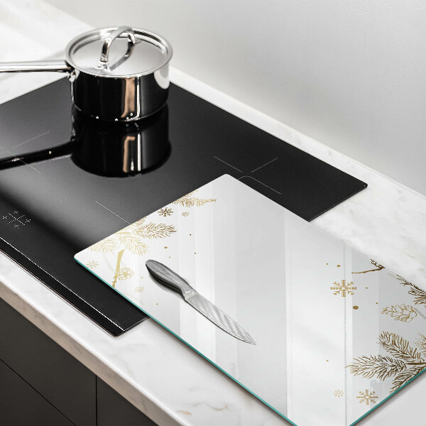 Tábua de cozinha com decoração de inverno
