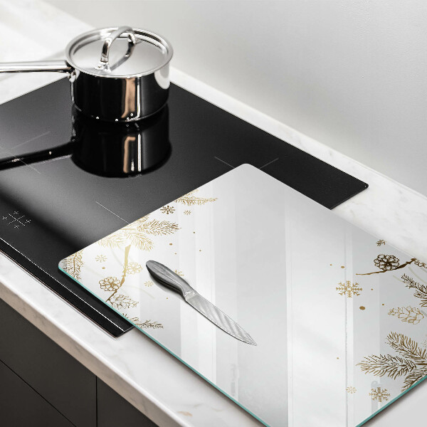 Tábua de cozinha com decoração de inverno