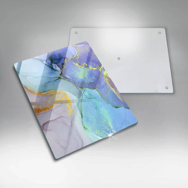 Tábua de vidro Ouro em pedra rachada