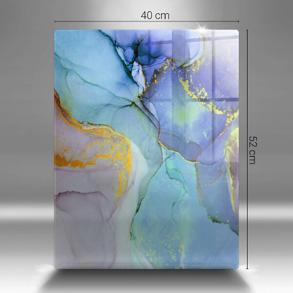 Tábua de vidro Ouro em pedra rachada