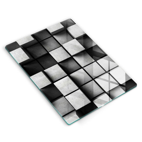Tábua de corte com estampa geométrica 3D
