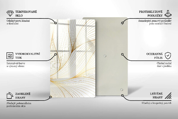 Tábua de vidro Padrão de linha moderno