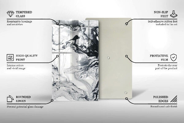 Tábua de vidro Abstração de tinta