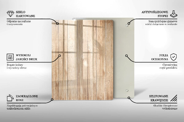 Tábua de cortar de vidro Grés decorativo