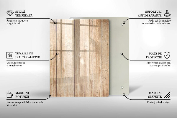 Tábua de cortar de vidro Grés decorativo