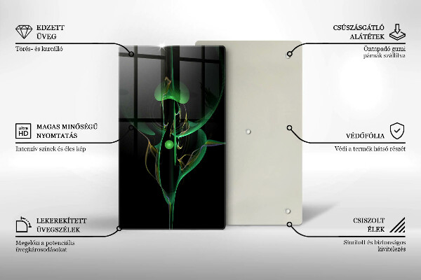 Tábua de corte de vidro Abstração moderna