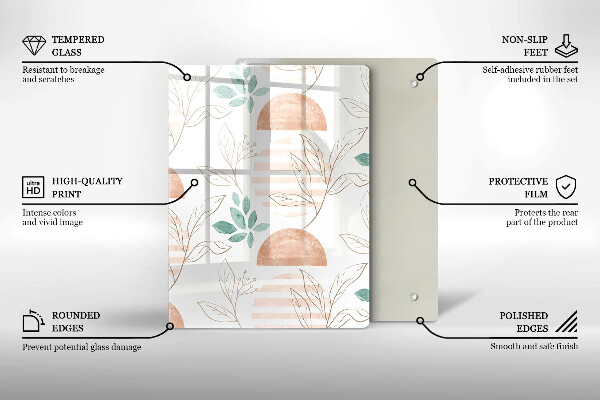 Tábua de corte de vidro Abstração moderna