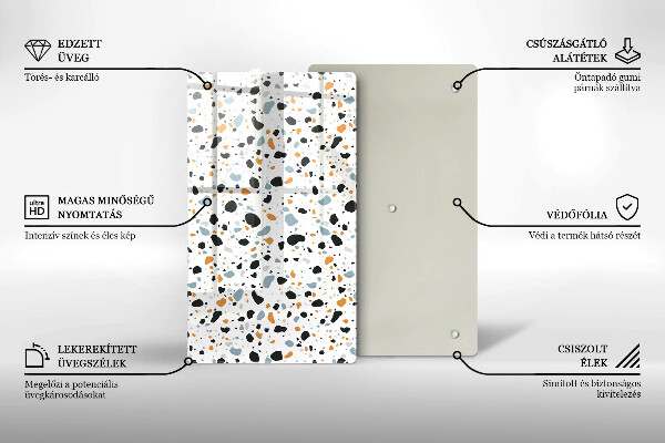 Tábua de corte em grés decorativo