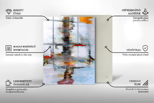 Tábua de cortar alimentos Fundo de pintura abstrata