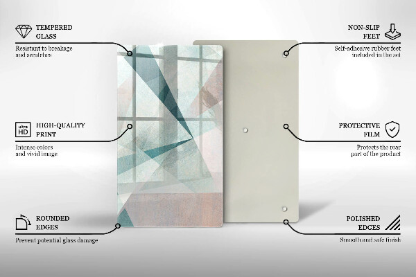 Tábua de cortar de vidro Abstração nítida
