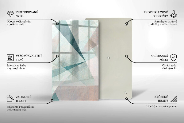 Tábua de cortar de vidro Abstração nítida
