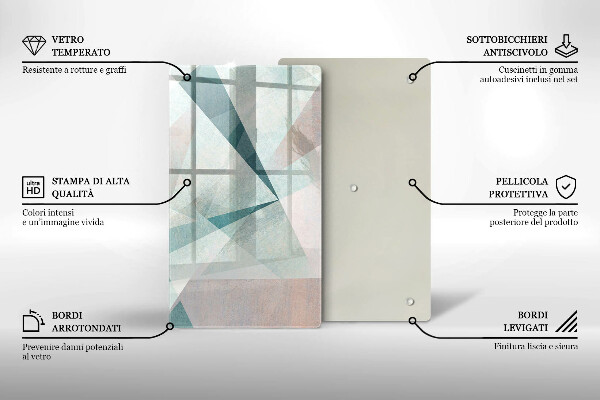 Tábua de cortar de vidro Abstração nítida