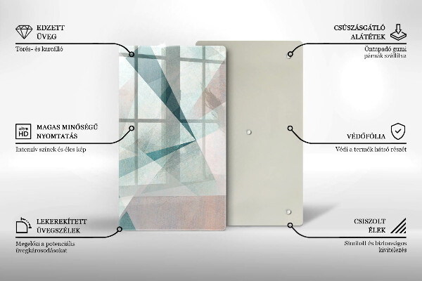 Tábua de cortar de vidro Abstração nítida