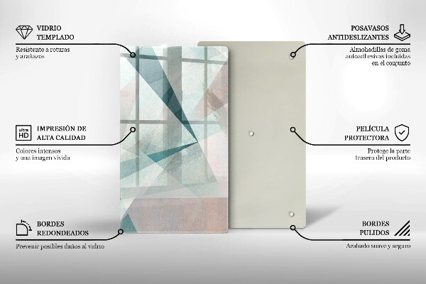 Tábua de cortar de vidro Abstração nítida