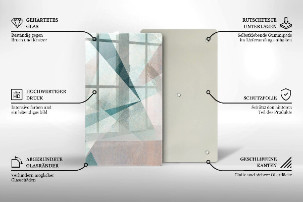 Tábua de cortar de vidro Abstração nítida