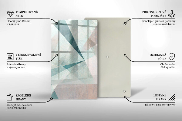Tábua de cortar de vidro Abstração nítida
