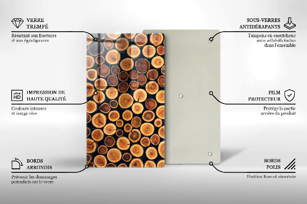 Tábua de cortar Tocos de árvores de madeira