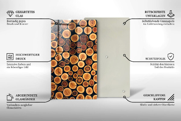 Tábua de cortar Tocos de árvores de madeira