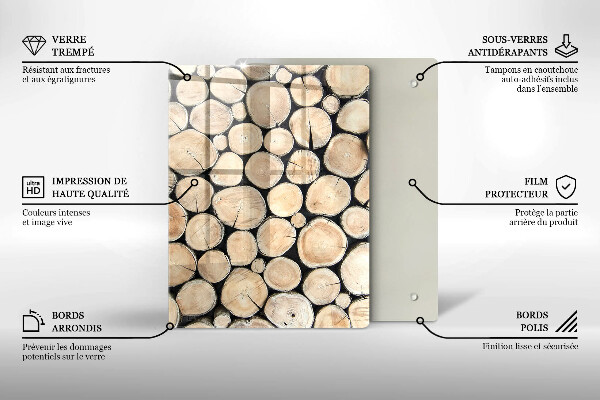 Tábua de cortar Tocos de árvores de madeira