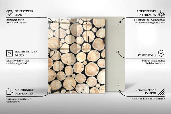 Tábua de cortar Tocos de árvores de madeira