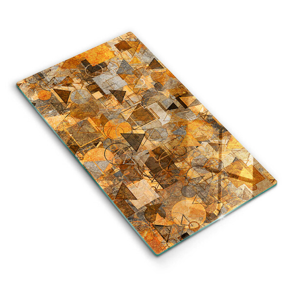 Tábua de corte com padrão de formas geométricas