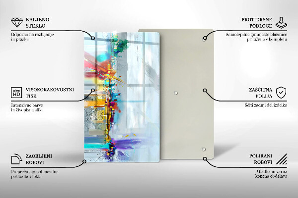 Tábua para corte Abstração pintada