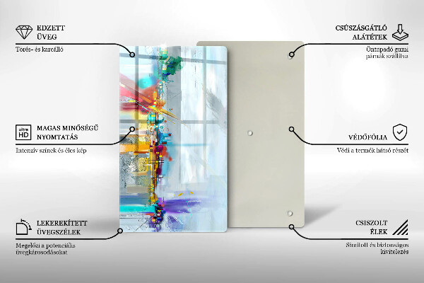 Tábua para corte Abstração pintada