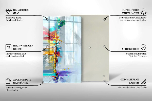 Tábua para corte Abstração pintada
